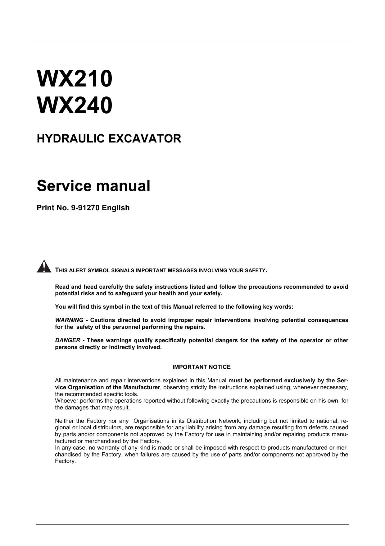 WX210 WX240 Service manual